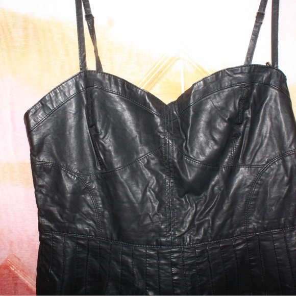 Free People Faux Leather Mini Dress 🌵Large - Picture 4 of 13